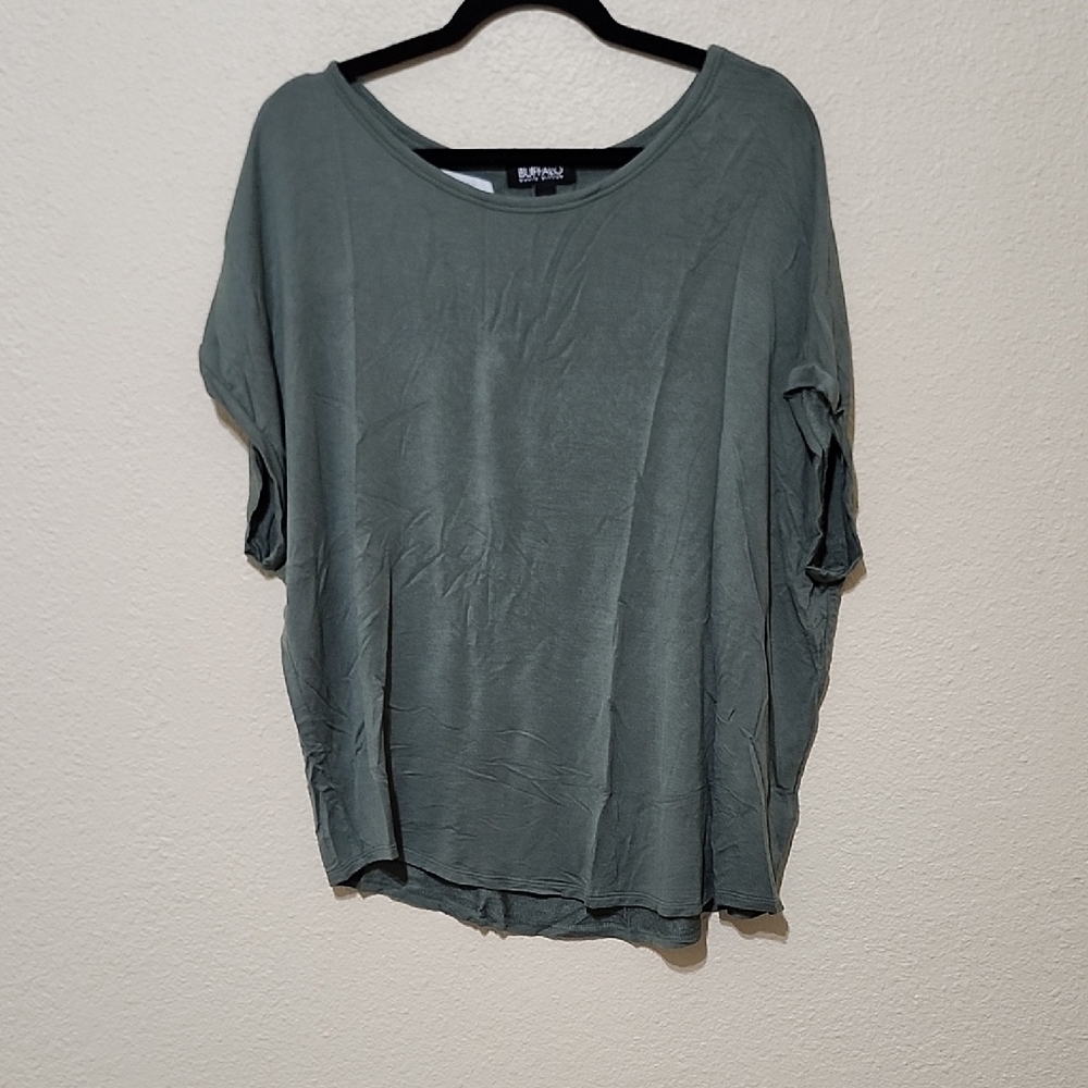 Buffalo David Bitton Green Relaxed Short Sleeve Tee